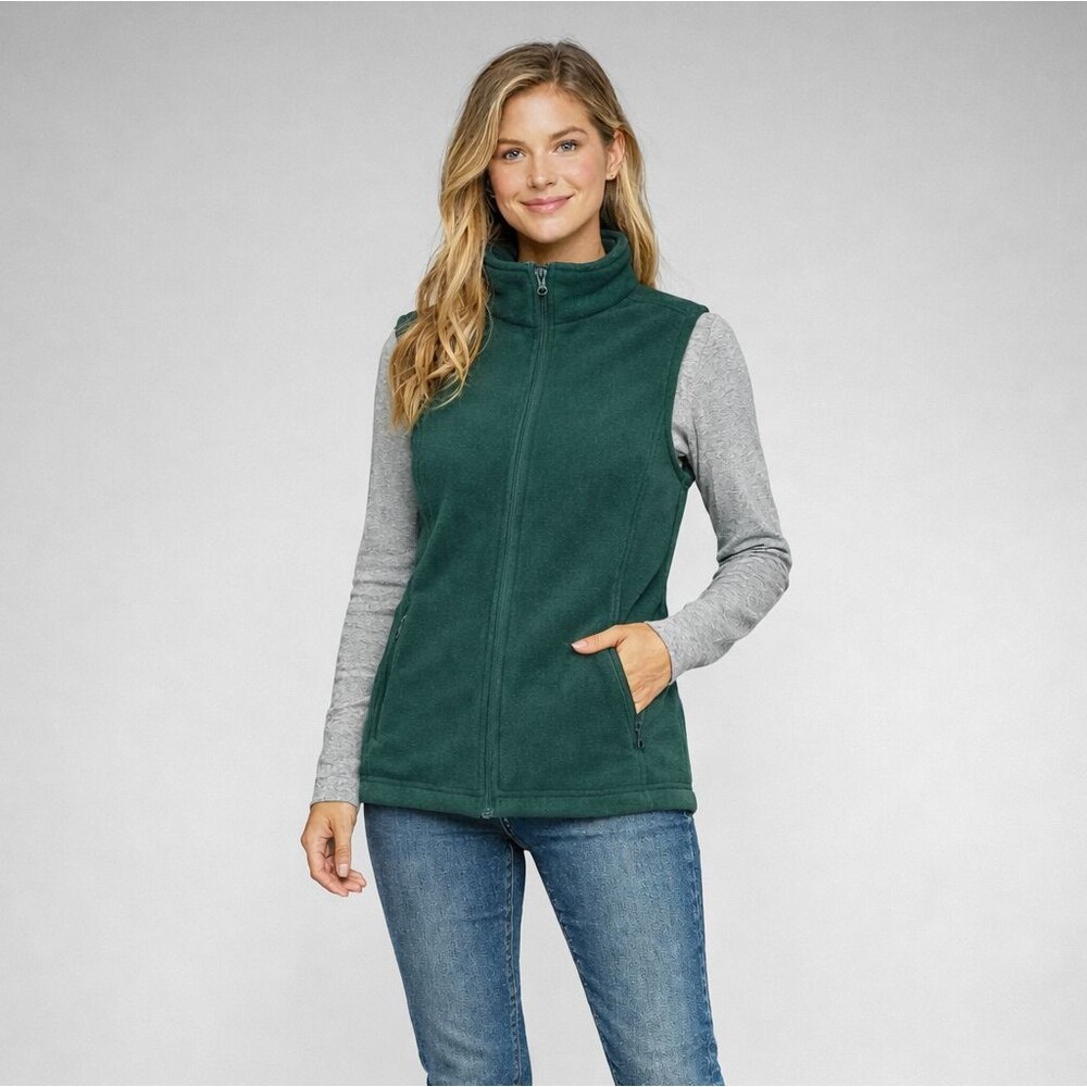 33,000ft Forest Green Fleece Vest Women’s Small Full Zip Outdoor NWT